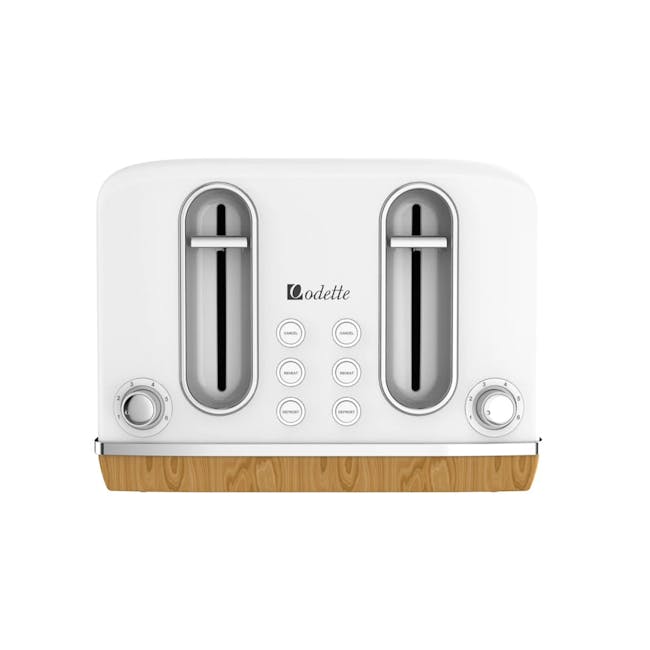 Odette Streamline 4-Slice Bread Toaster - White - 0