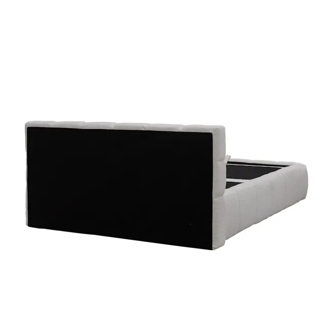 Aubrielle Storage King Bed - Light Grey Boucle - 13