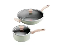 Tefal So Matcha 4-piece Set (Wok Pan 30+lid + Saucepan 18+lid) (G179S4)