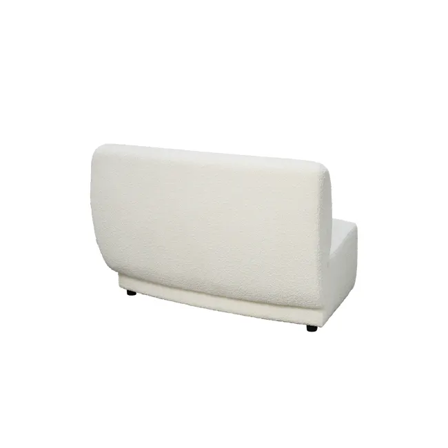 Nomi 3 Seater Curve Sofa - White Boucle (Eco Clean Fabric) - 10