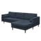 Nolan L-Shaped Sofa - Oxford Blue (Fabric) - 1