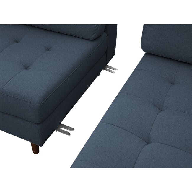 Nolan L-Shaped Sofa - Oxford Blue (Fabric) - 4