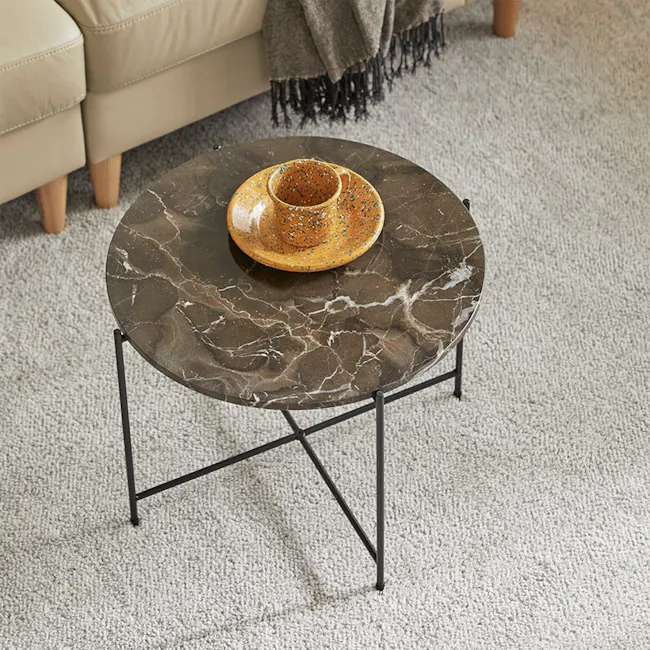 Chloe Marble Round Coffee Table - 2