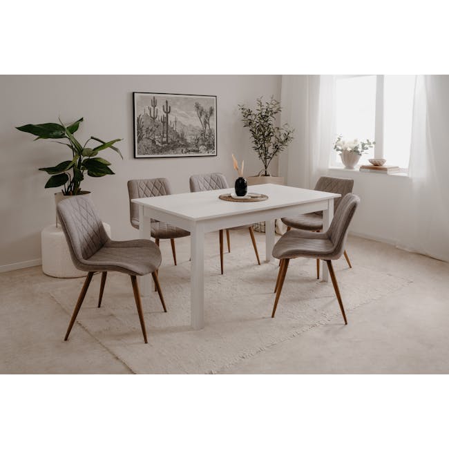 Jonah Extendable Dining Table 1.4m-1.8m - White - 13