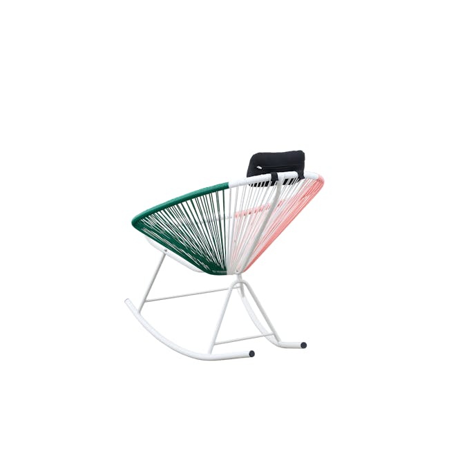 Acapulco Rocking Chair - Pink, White, Green Mix - 3