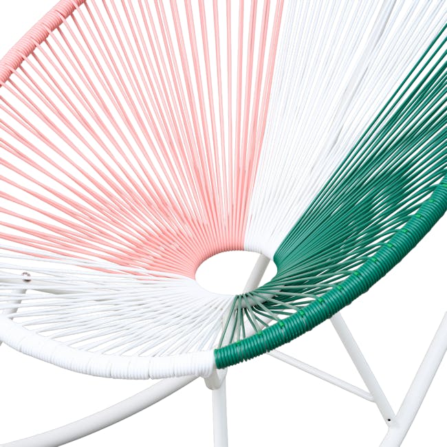 Acapulco Rocking Chair - Pink, White, Green Mix - 7