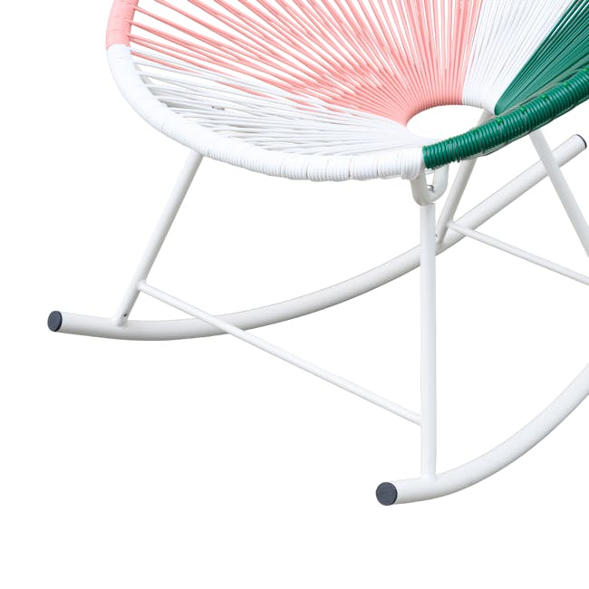 Acapulco Rocking Chair - Pink, White, Green Mix - 6