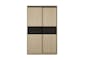Lorren Sliding Door Wardrobe 1 with Glass Panel - Herringbone Oak - 7