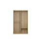 Lorren Sliding Door Wardrobe 1 with Glass Panel - Herringbone Oak - 8