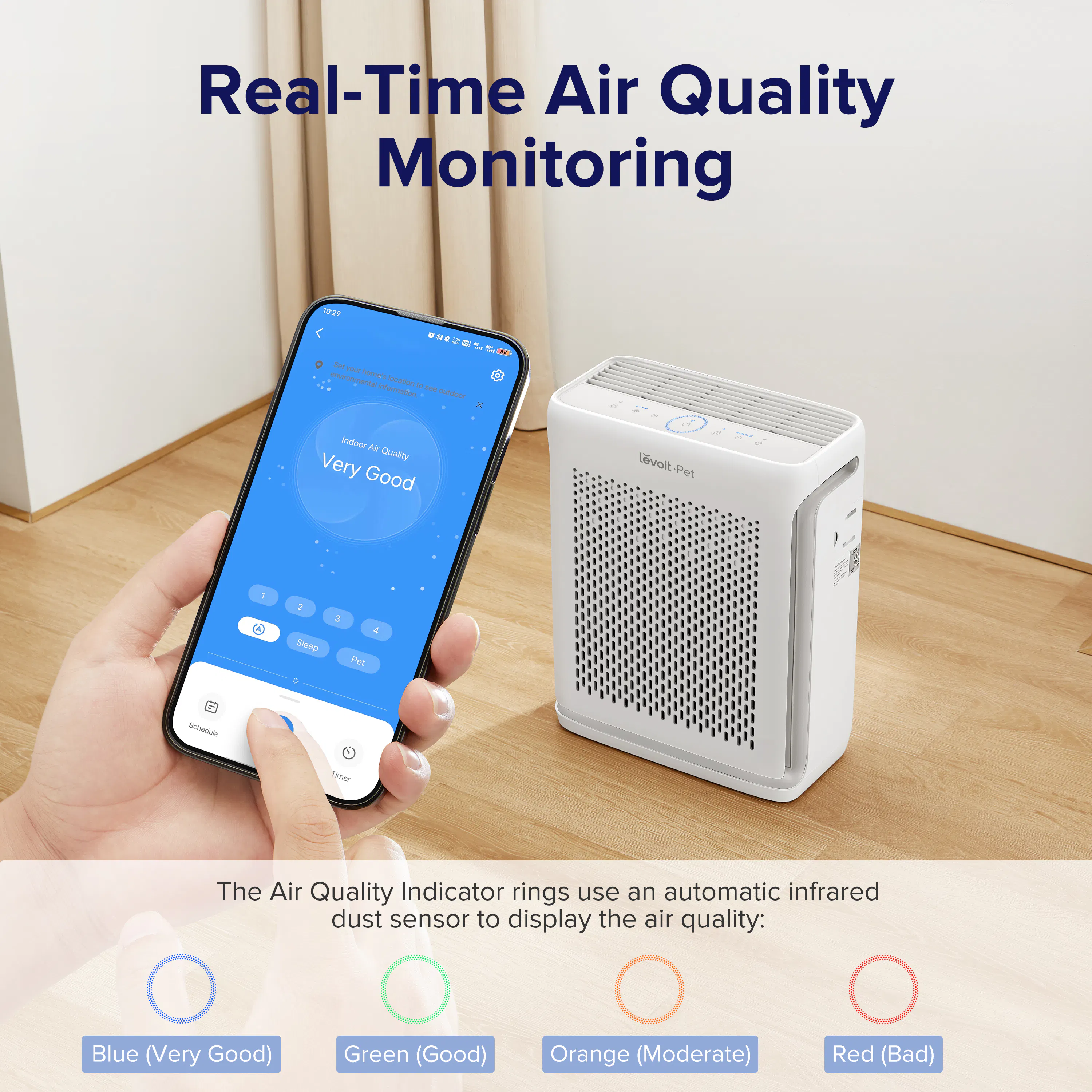 Levoit Vital 100S Pet Friendly Smart True HEPA Air Purifier - 10