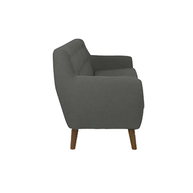 Emma 3 Seater Sofa - Raven - 3 - Grey upholstered armchair, modern design, comfortable seating, stylish furniture