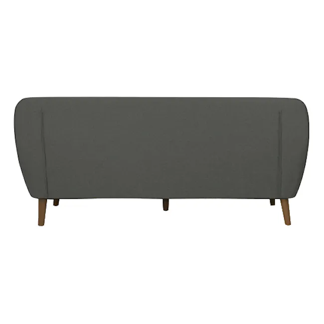 Emma 3 Seater Sofa - Raven - 4 - modern sofa, minimalist design, upholstered bench, rectangular shape, dark gray upholstery