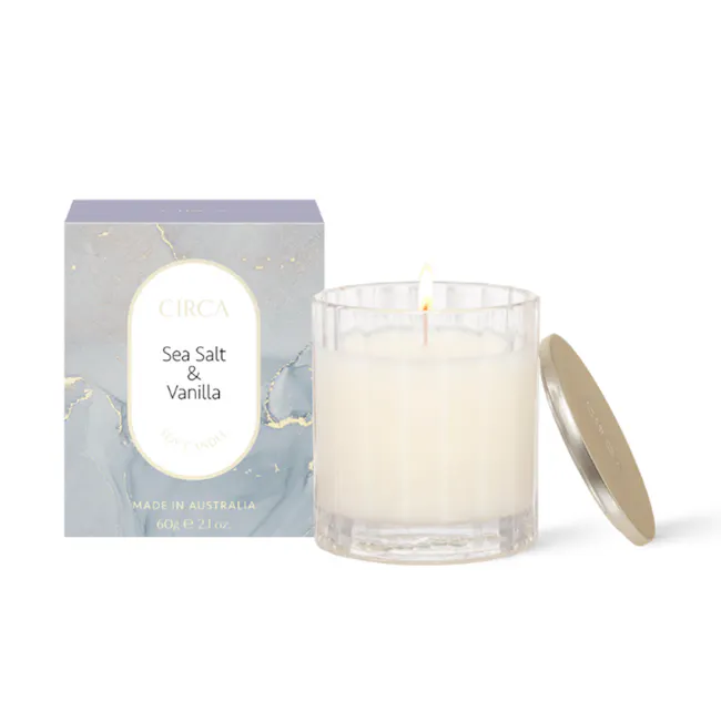 Circa Soy Candle - Sea Salt & Vanilla (2 Sizes) - 5 - Sea salt and vanilla soy candle, handmade in Australia, 60g e 1 oz