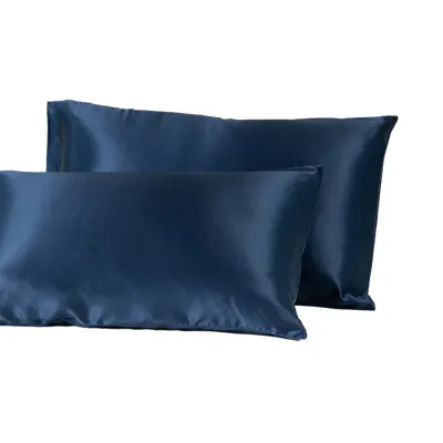 Robinsons Beauty Silk Pillowcase Twin Pack Hotel Collection - Indigo Blue