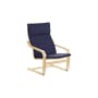 Mizuki Lounge Chair with Ottoman - Cobalt Blue - 4