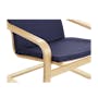 Mizuki Lounge Chair with Ottoman - Cobalt Blue - 5
