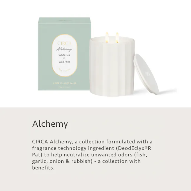 Circa Alchemy Soy Candle 350g - White Tea & Wild Mint - 4 - Alchamie, Circa Alchemy, White Tea & Wild Mint, Soy Candle, Made
