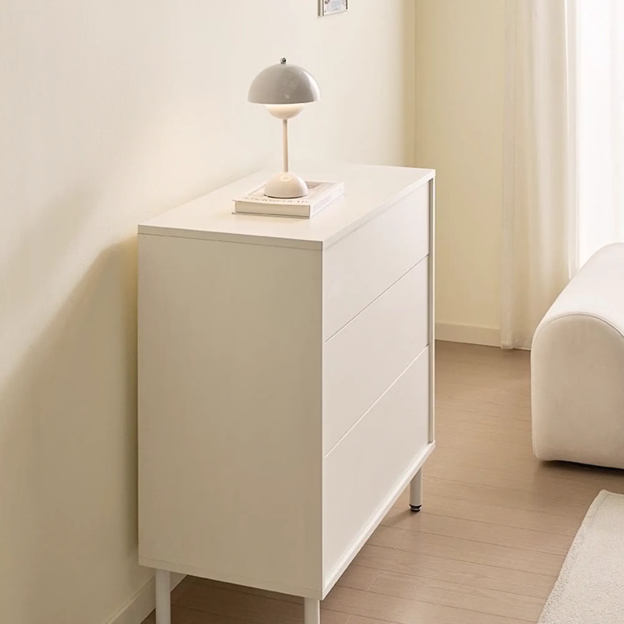 Mono 3 Drawer Chest 0.8m - White - 13