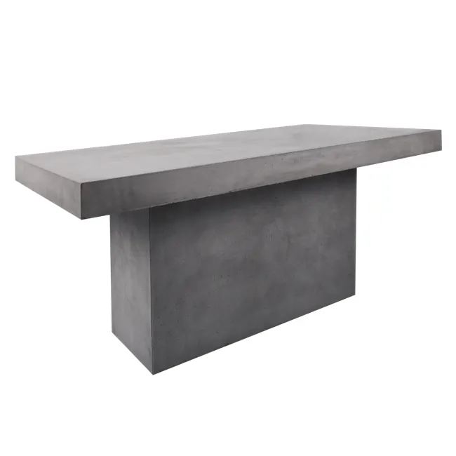 Ryland Concrete Dining Table 1.6m with Ryland Concrete Bench 1.4m and 2 Ryland Concrete Stools - 5 - Modern digital