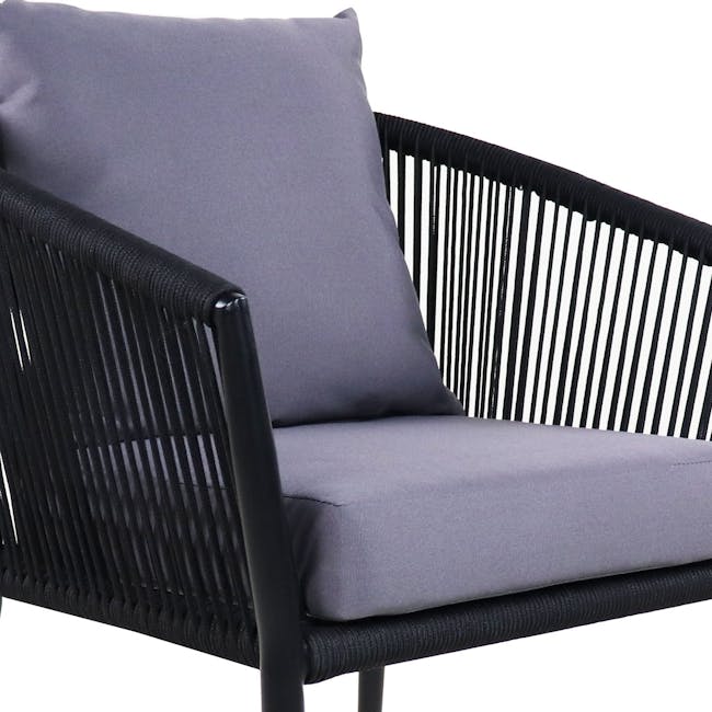 Kyoto Single Armchair - Grey Cushions - 2