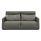 Renzo 3 Seater Sofa with Adjustable Headrest - Stone (Faux Leather)