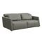 Renzo 3 Seater Sofa with Adjustable Headrest - Stone (Faux Leather) - 3