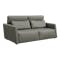 Renzo 3 Seater Sofa with Adjustable Headrest - Stone (Faux Leather) - 4