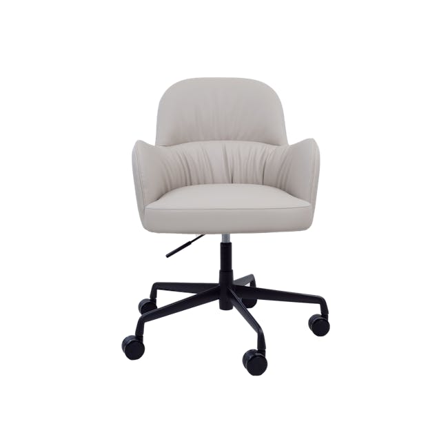 Marcel Mid Back Office Chair - Beige (Faux Leather) - 1 - Meticulous design, ergonomic comfort, modern style, plush cushion