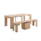 Flexi-Table Extendable Dining Table with Extendable Bench 0.4m-1.8m - Natural