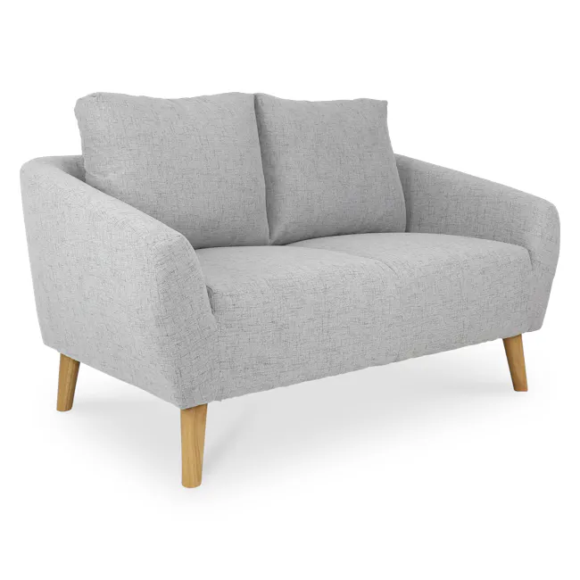 Hana 2 Seater Sofa with Hana Armchair - Light Grey - 28