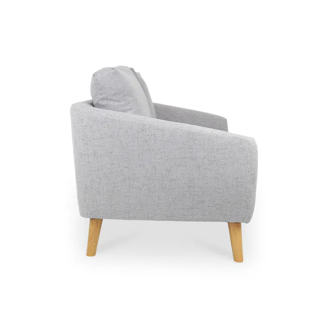 Hana 2 Seater Sofa with Hana Armchair - Light Grey - 30