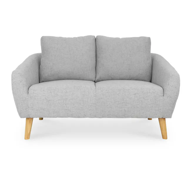 Hana 2 Seater Sofa with Hana Armchair - Light Grey - 32