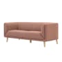 Audrey 3 Seater Sofa with Audrey Armchair - Blush - 2