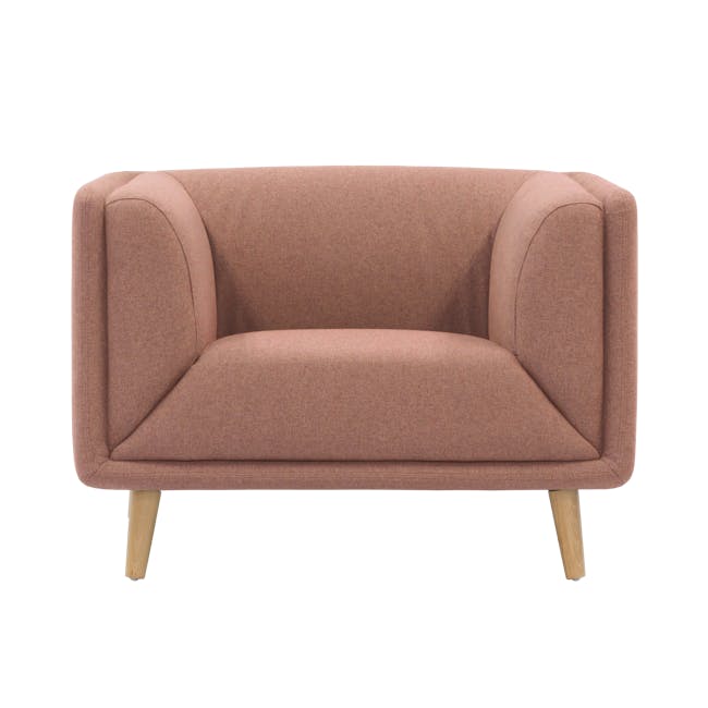 Audrey 3 Seater Sofa with Audrey Armchair - Blush - 3