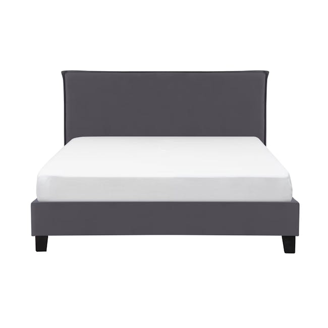Hank Queen Bed in Hailstorm with 2 Weston Bedside Tables - 3