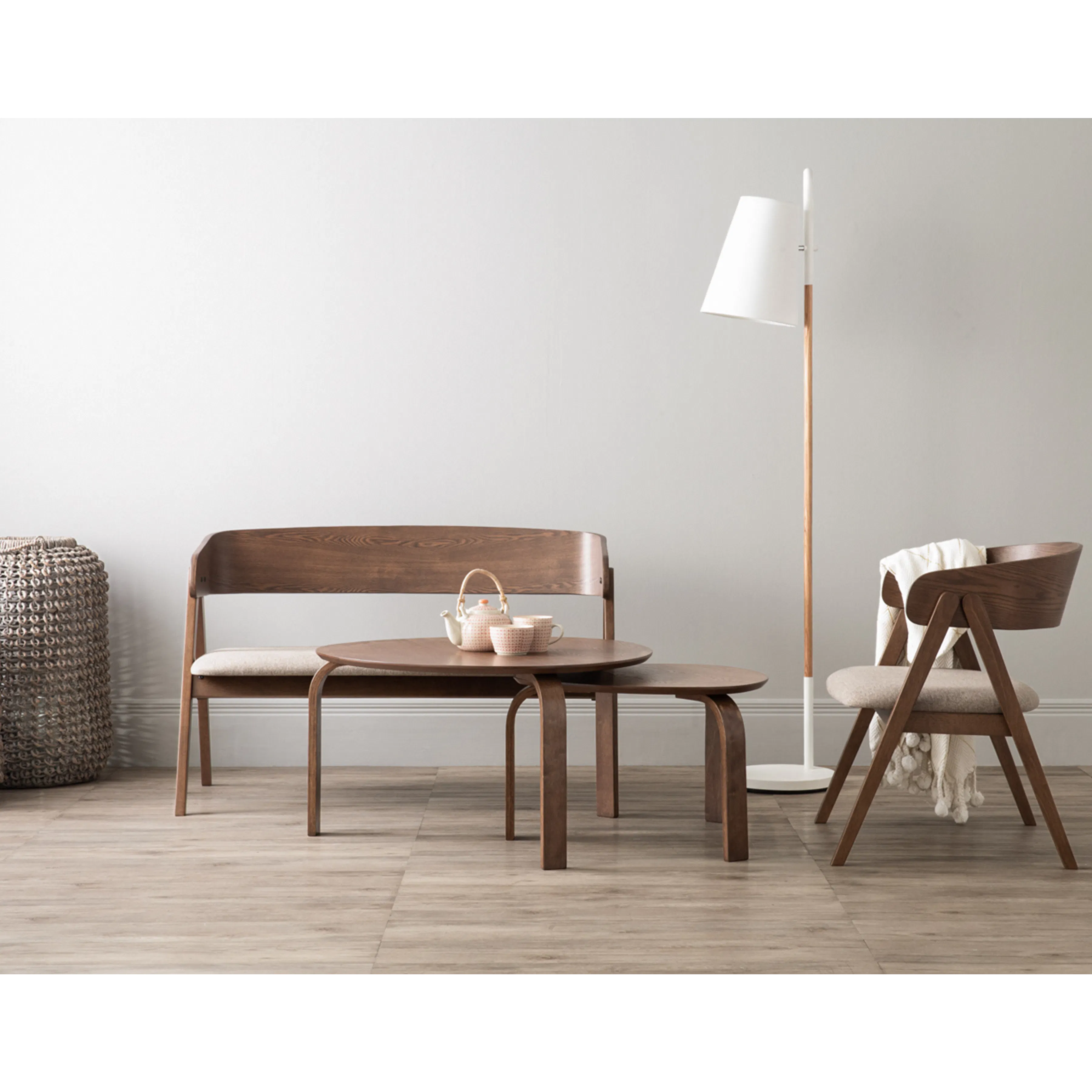 (As-is) Stephanie Nesting Coffee Table - Oak - 6 - 14