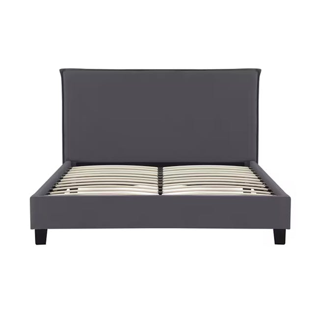 Hank Queen Bed in Hailstorm with 2 Weston Bedside Tables - 4