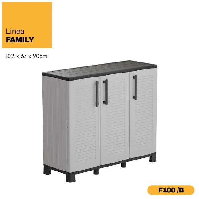 Linea Family 3-Door Base Cabinet - 6