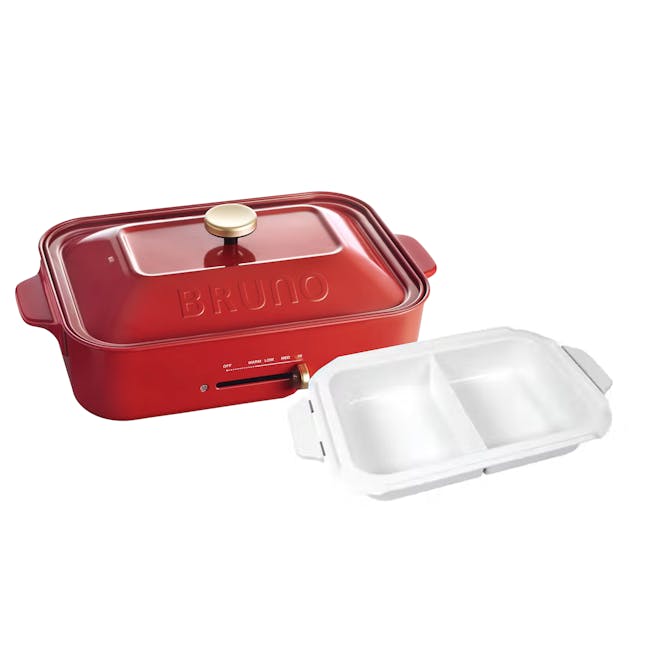 BRUNO Exclusive Bundles - Red Compact Hotplate + Attachments (4 Options) - 2
