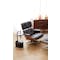 Abner Lounge Chair and Ottoman - Black (Genuine Cowhide) - 3