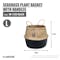 ecoHOUZE Seagrass Plant Basket With Handles - Black (2 Sizes) - 4