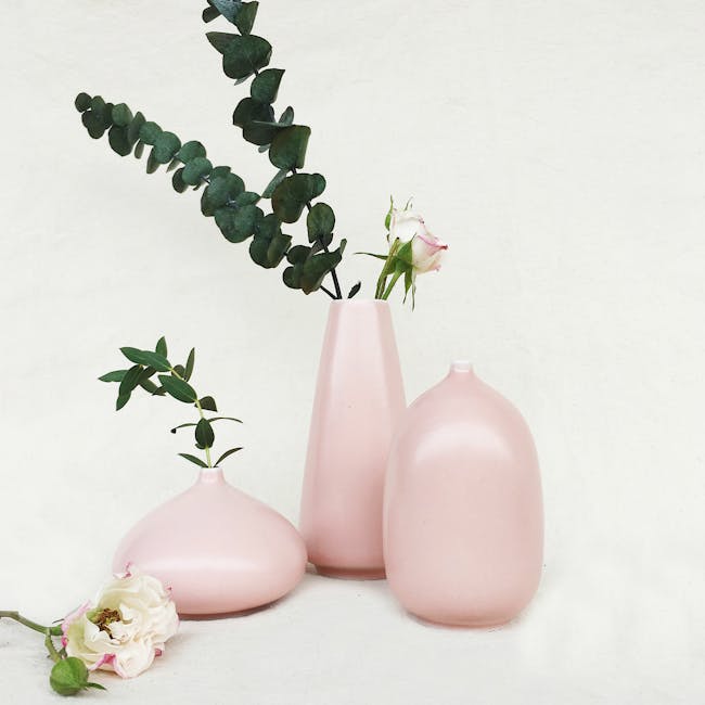 Nordic Matte Vase Flat Bud - Dusty Pink - 1