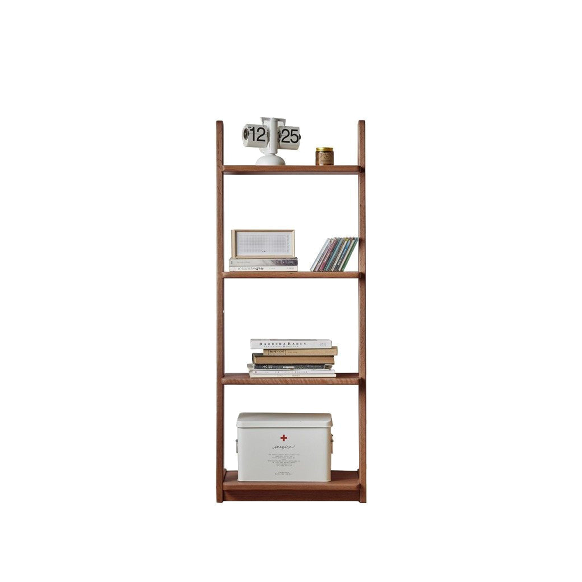 Hibana Leaning Display Bookshelf 0.5m - Walnut