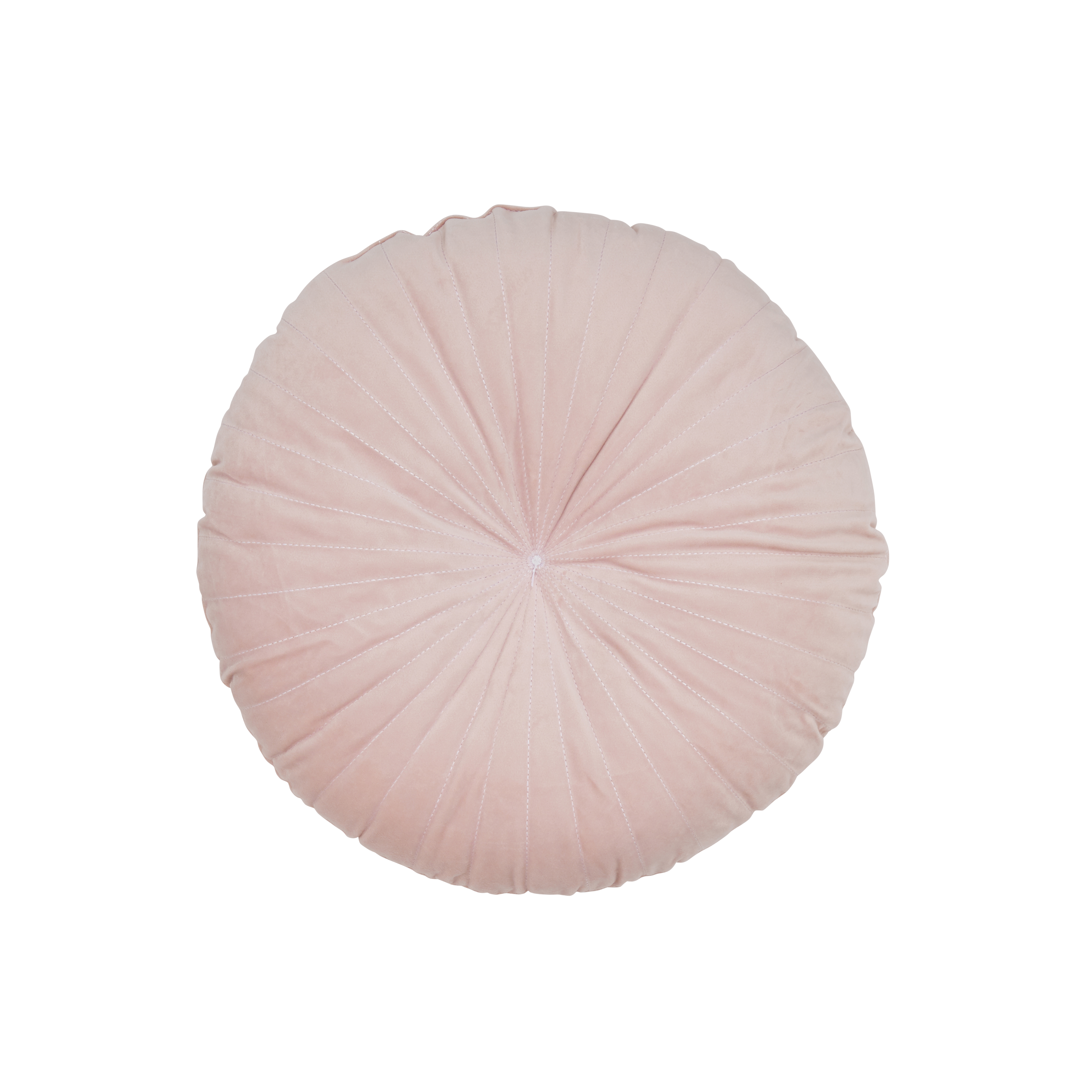 Fenni Round Velvet Cushion - Blush