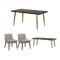 Cadencia Dining Table 1.6m with Cadencia Bench 1.3m and 2 Fabian Dining Chair in Dolphin Grey - 0