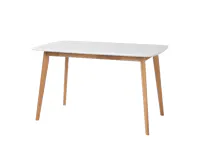 (As-is) Harold Dining Table 1.2m - Natural, White - 35