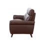 William 3 Seater Sofa - Chocolate (Genuine Cowhide Leather) - 3