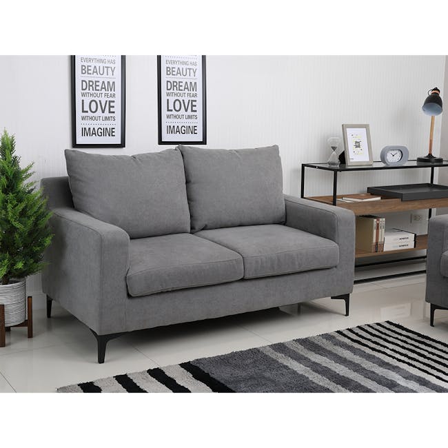 Viva 2 Seater Sofa - Light Grey - 1