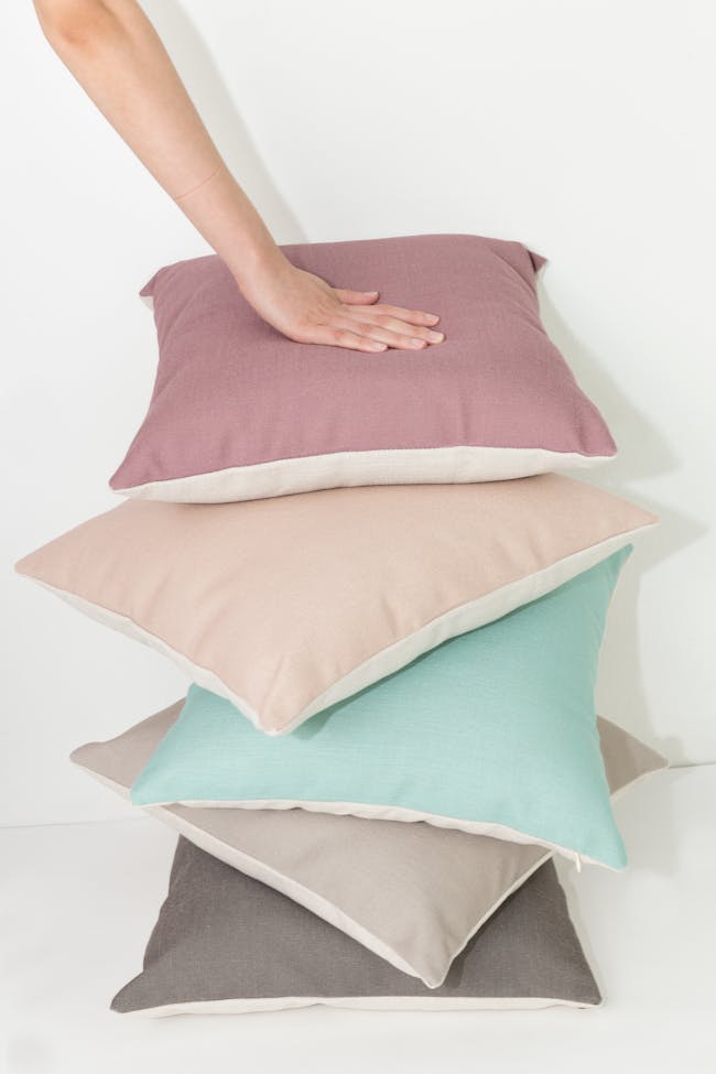 Throw Linen Cushion - Teal - 7