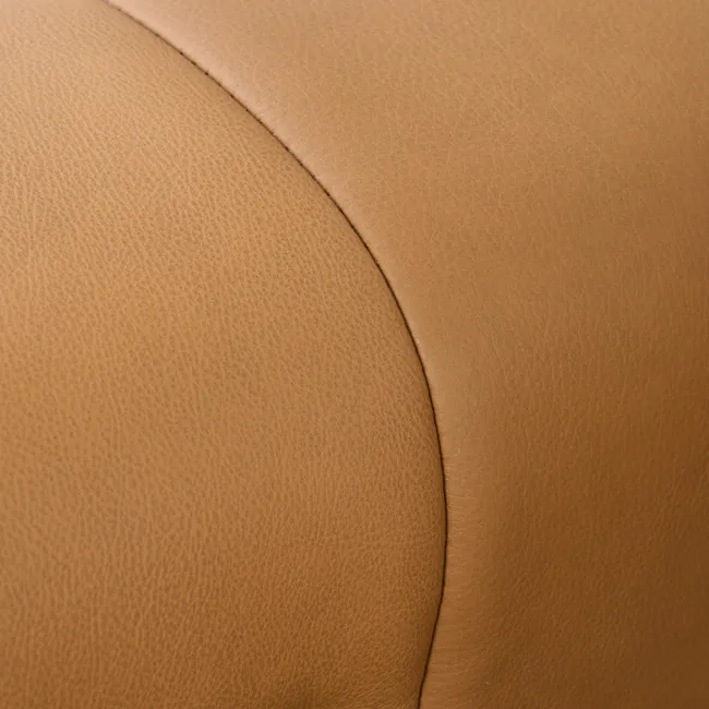 Clyde Right Arm Power Recliner Unit - Oslo Tan (Top Grain Leather) - 11 - Leather texture, smooth surface, natural grain